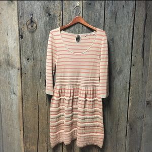 Knitted and Knotted orange and tan Anthropologie d